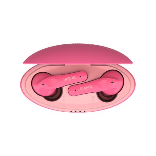 Belkin SoundForm Nano for Kids - Auriculares inalámbricos con micro - en oreja - Bluetooth - rosa - Belkin