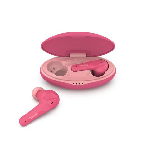 Belkin SoundForm Nano for Kids - Auriculares inalámbricos con micro - en oreja - Bluetooth - rosa - Belkin