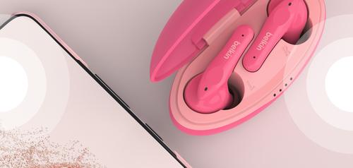 Belkin SoundForm Nano for Kids - Auriculares inalámbricos con micro - en oreja - Bluetooth - rosa - Belkin