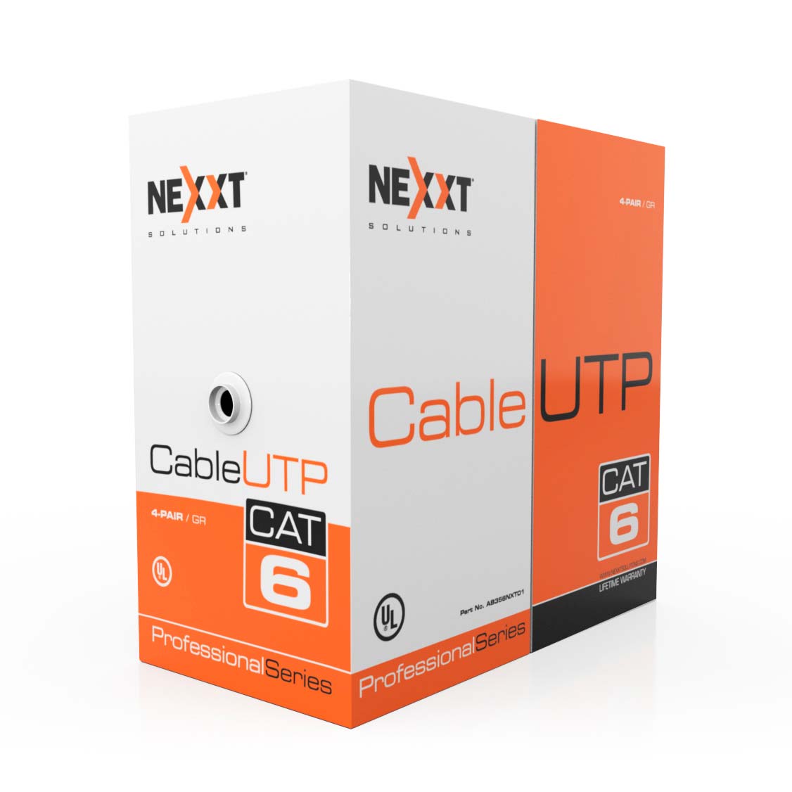 Cable Nexxt Solutions Enterprise Cat6 UTP 4P 23AWG CM 305m Gris AB356NXT01 - Código: AB356NXT01 | Compra en Guadalajara