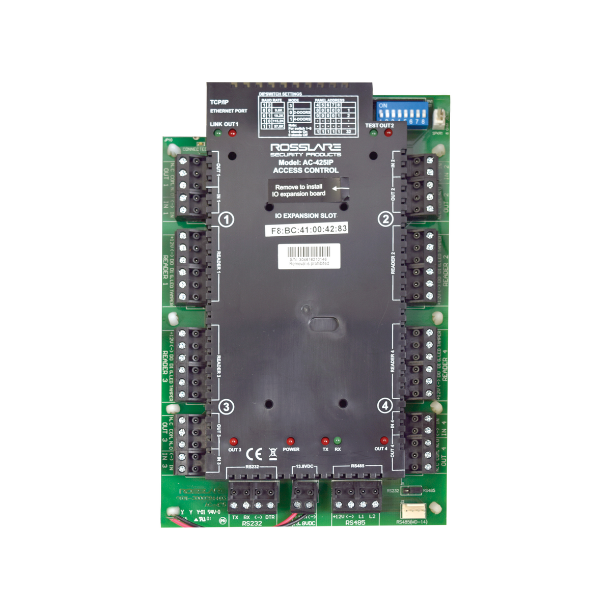 Tarjeta controladora para 4 lectoras 30000 usuarios solo board AC425IPLPCBU - Código: AC425IPLPCBU | Compra en Guadalajara