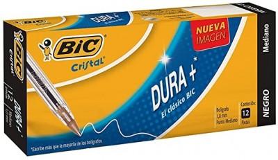 Bolígrafo BIC Cristal Dura Punto Mediano 1.0mm Color Negro C/12 Pzas 923995 - Código: 923995 | Compra en Guadalajara