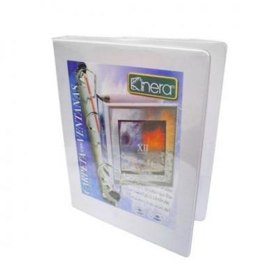 Carpeta Kinera Kinera-Azor Carpeta Marca Kinera-Azor De 2 Pulgadas Tres Aros En O Color Blanca Tamaño Carta De Vinil Cristal - Código: Kinera-Azor | Compra en Guadalajara