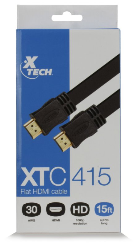 Xtech - Video / audio cable - HDMI - 15 pies - FLAT - Código: XTC-415 | Compra en Guadalajara