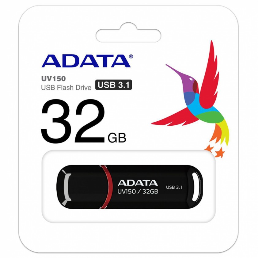 MEMORIA USB ADATA UV150 NEGRO 32GB 3.0 UV150BK-32G - Código: UV150BK-32G | Compra en Guadalajara
