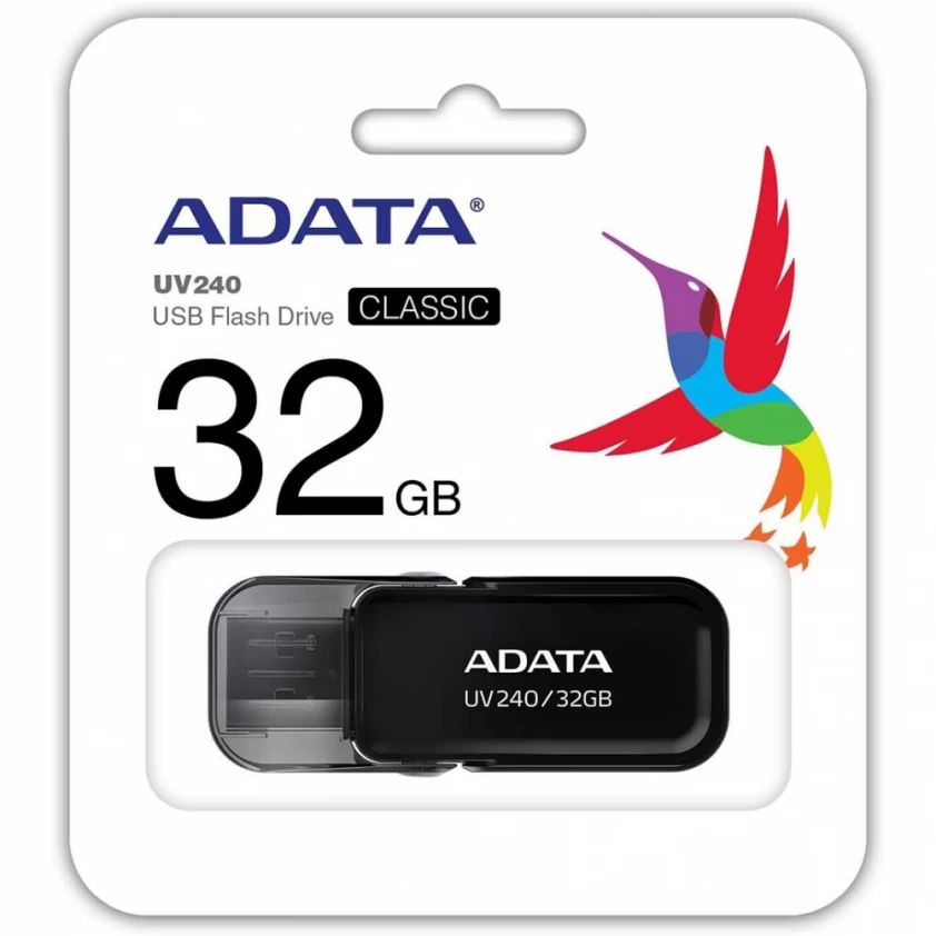 MEMORIA USB ADATA AUV240-32G-RBK NEGRO USB 2.0 UV240BK-32G - Código: UV240BK-32G | Compra en Guadalajara