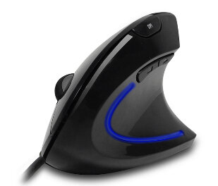 MOUSE VERTICAL ERGONOMICO  ALAMBRICO ILUMINADO USB - Código: IMOUSE E1 | Compra en Guadalajara