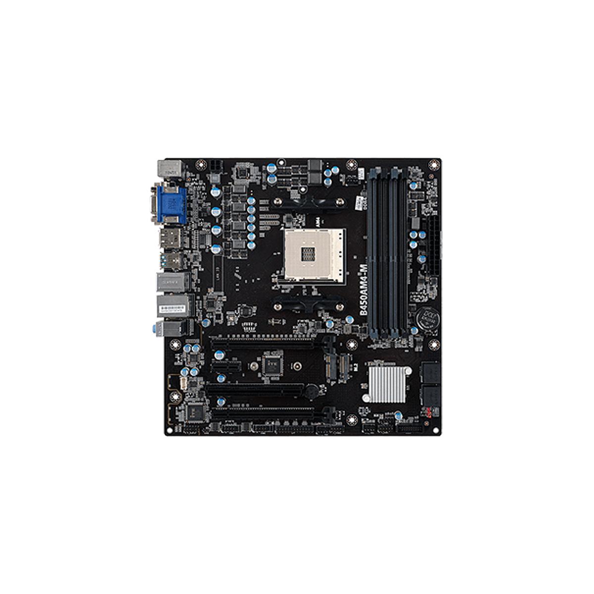 ECS B450AM4-M - Placa base - micro ATX - Socket AM4 - AMD B450 Chipset - USB 3.2 Gen 1 USB 3.2 Gen 2 - Gigabit LAN - Tarjeta gráfica CPU necesaria - HD Audio 6-canales - Código: B450AM4-M | Compra en Guadalajara