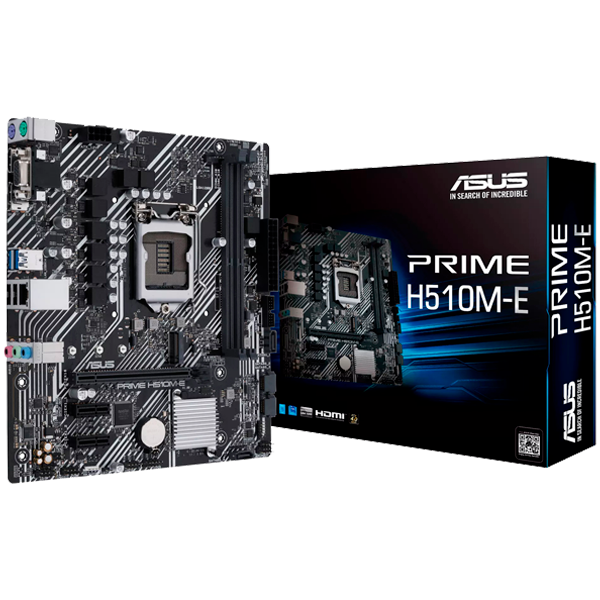 ASUS - PRIME H510M-E - Motherboard - Micro ATX - LGA1200 Socket - Intel H510 - Código: PRIMEH510M-E | Compra en Guadalajara