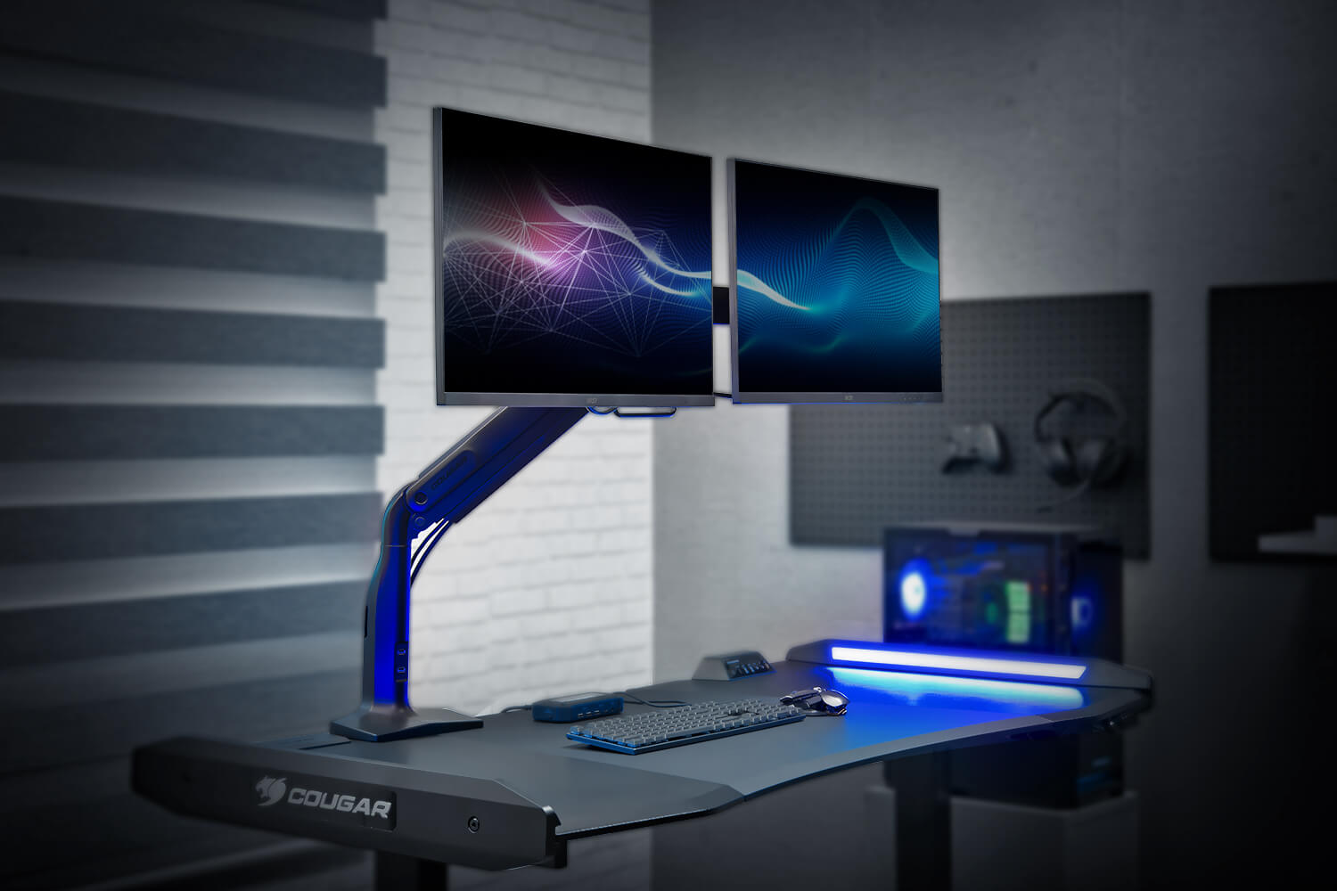 SOPORTE COUGAR DUO35 PARA DOBLE MONITOR DE ALTA RESISTENCIA 3MDUO35B.0001P - Código: 3MDUO35B.0001P | Compra en Guadalajara