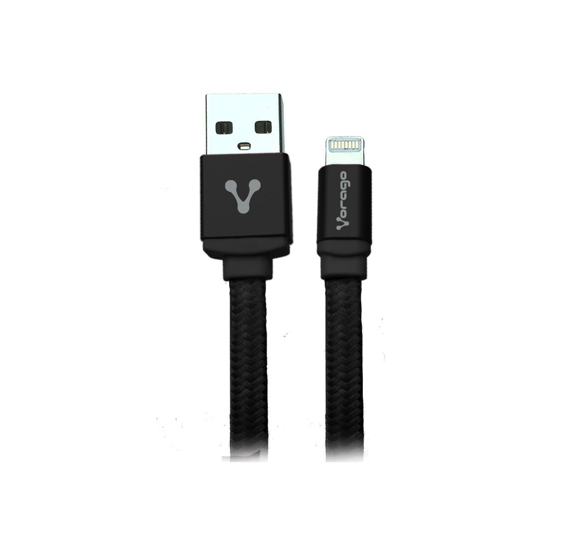 CABLE VORAGO USB-APPLE LIGHTNING 8 PINES 1 METRO NEGRO CAB-119-BK - Código: CAB-119_NEGRO | Compra en Guadalajara