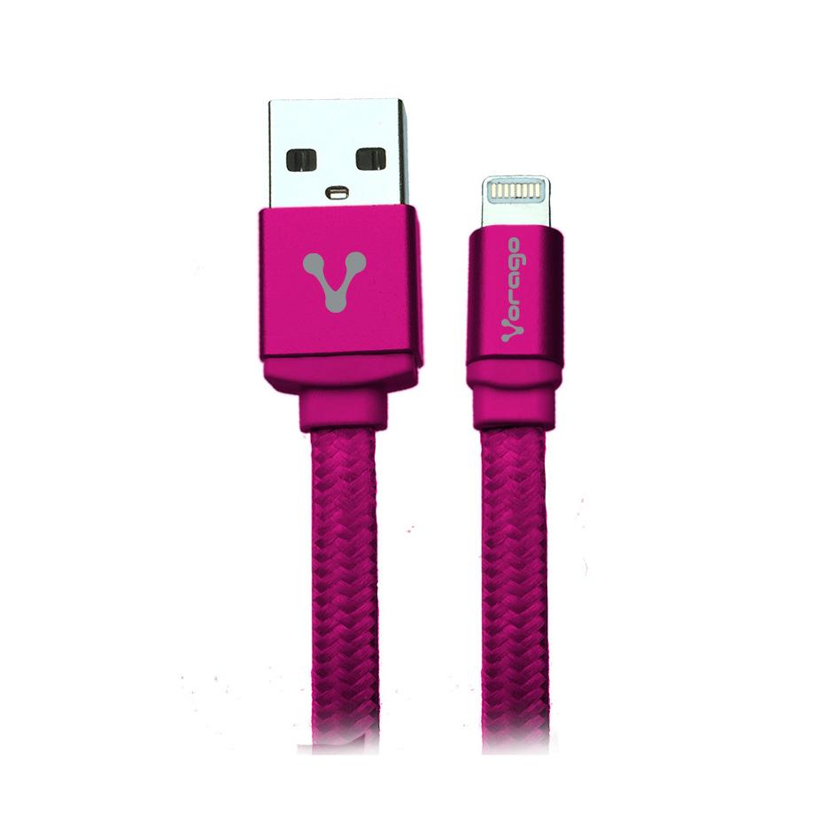 CABLE VORAGO USB-APPLE LIGHTNING 8 PINES 1 METRO ROSA CAB- CAB-119_ROSA - Código: CAB-119_ROSA | Compra en Guadalajara