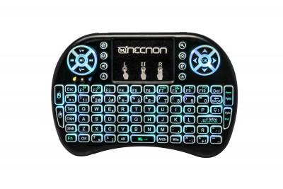 Control Remoto Con Mousepad Y Teclado NECNON NCR-01 CONTROL REMOTO NCR-01 TOUCH PAD TECLADO QWERTY LED 7 COLORES RECARGABLE TV SMARTPHONE TV BOX NEGRO - Código: NBCR0101RG | Compra en Guadalajara