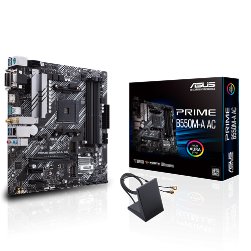 Asus  Prime B550MA Ac  Motherboard  Micro Atx  None - PRIMEB550M-AAC