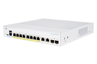 CBS350 MANAGED 8-PORT GE POE. ext-ps-2x1g-combo UPC 0889728293532 - CBS350-8P-E-2G-NA