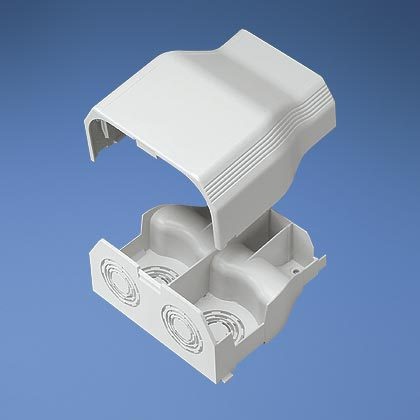 Conexión de tubería a canaleta T70 Salidas de 1/2 3/4 1 y 1 1/4 material ABS Color Blanco Mate T70EEIW - Código: T70EEIW | Compra en Guadalajara