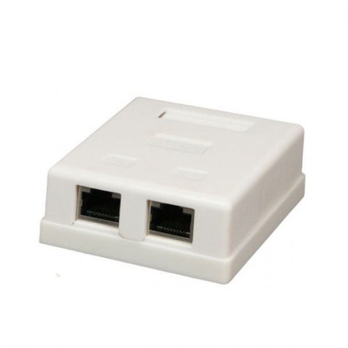 ROSETA DE PARED XCASE CON 2 JACKS KEYSTONE CAT 5E ACCREDKE11 - Código: ACCREDKE11 | Compra en Guadalajara