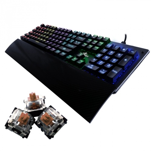 ED TECLADO GAMER YEYIAN YAT1803 FLARE SERIE 2000 MECANIC SWITCH ROJO RGB - Código: YAT1803-ED | Compra en Guadalajara
