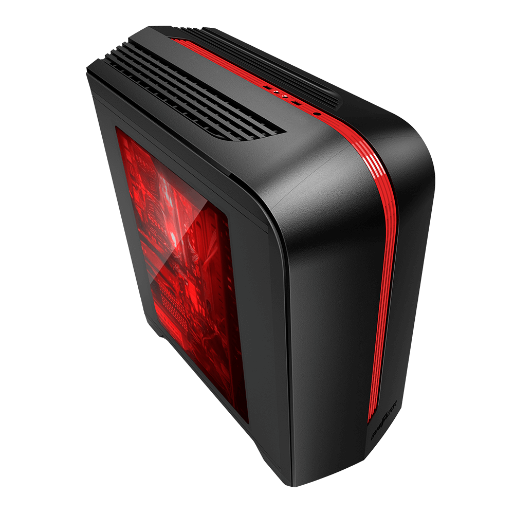 GABINETE GAME FACTOR CSG500 mATX REDUSB 3.02 VENT 120MM S/FTE VOR-CSG500-RD - Código: VOR-CSG500-RD | Compra en Guadalajara