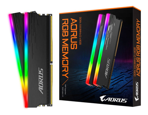 AORUS RGB - DDR4 - kit - 16 GB 2 x 8 GB - DIMM de 288 contactos - 3333 MHz / PC4-26600 - CL18 - 1.35 V - sin búfer - no ECC - gris - Código: GP-ARS16G33 | Compra en Guadalajara