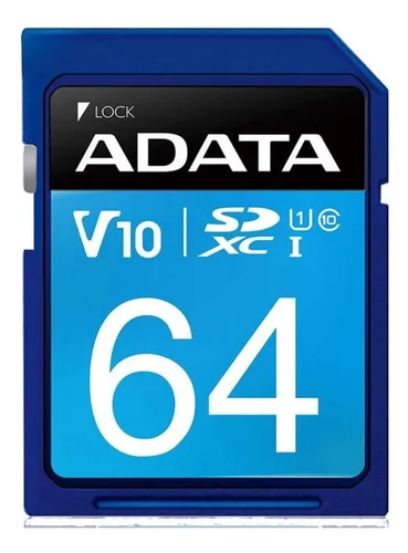 MEMORIA SD ADATA ASDX64GUICL10 64GB UHS-I CLASS10-RETAIL 100/25 MBPS SOLO SD ASDX64GUICL10 - Código: ASDX64GUICL10 | Compra en Guadalajara