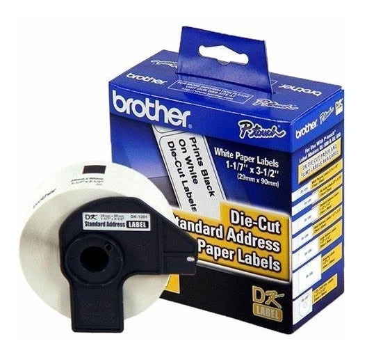 Brother - Cards labels and stickers - Continuous labels - DK1201 DE 29mm X 90mm rollo de - Código: BRO-ETI-TK1201 | Compra en Guadalajara