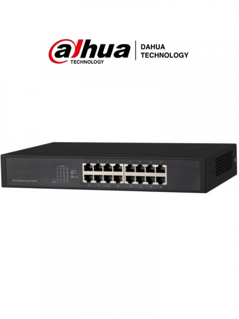 SWITCH DAHUA DHPFS301616GT 16 PUERTOS NO ADMINISTRABLE CAPA 2 10/100/1000 BASE-T SWITCHING 32G DRD6100002 - Código: DRD6100002 | Compra en Guadalajara