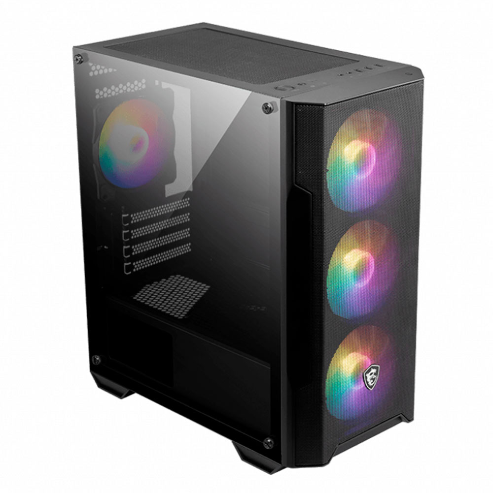 GABINETE GAMER MSI MAG FORGE M100A BLACK MID TOWER 4 FAN ED - Código: MAG FORGE M100A (ED) | Compra en Guadalajara