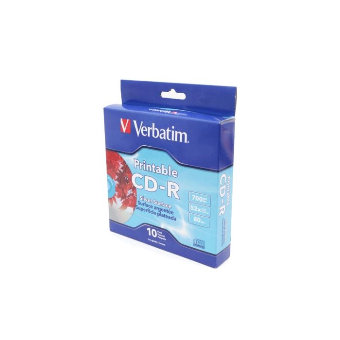 CD-R 52X 700MB 80MIN GRABABLE  IMPRIMIBLE 10 PZAS CAJA PLATEADO - Código: VB95095 | Compra en Guadalajara
