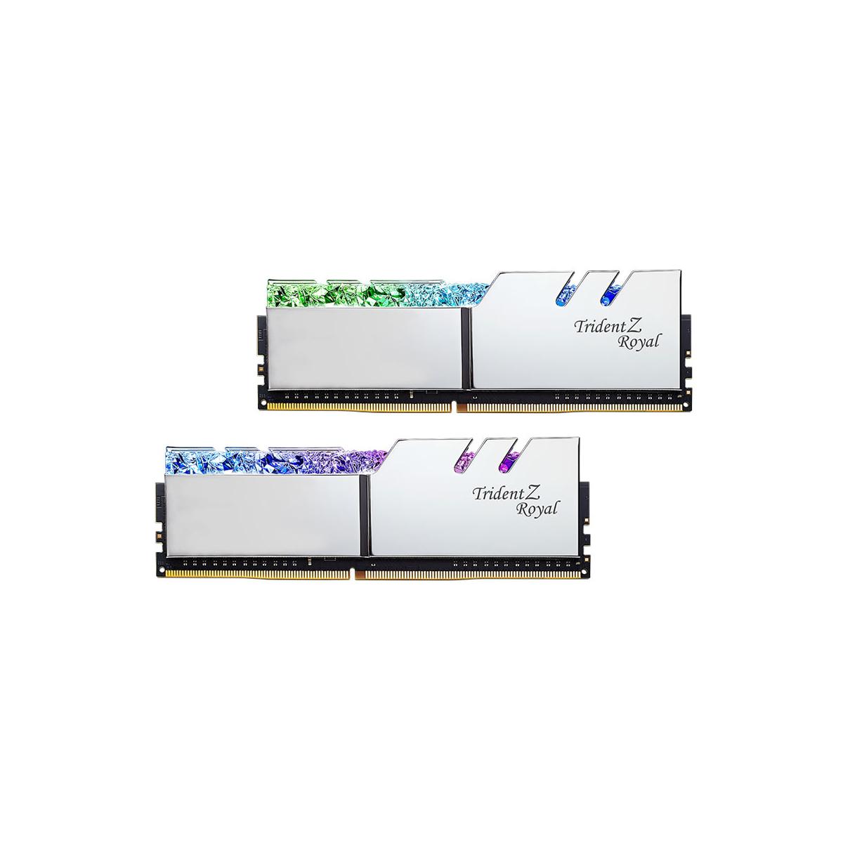 MEM DDR4 GSKILL TRIDENT Z ROYAL 2X8GB 3200MHZ RGB F4-3200C16D-16GTRS - Código: F4-3200C16D-16GTRS | Compra en Guadalajara