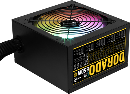 PSU AEROCOOL DORADO 850W 80PLUS GOLD ARGB 4710562759761 - Código: 4710562759761 | Compra en Guadalajara