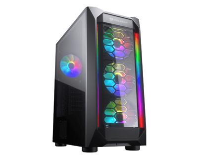 Cougar MX410-G RGB - Torre - ATX - panel lateral con ventana cristal templado - sin fuente de alimentación - USB/Audio - Código: 385VM60.0001 | Compra en Guadalajara