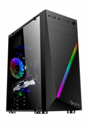 GABINETE GAMER ATX XZ100 MINI  VENTILADORES RGB CRISTAL TEMPLADO - Código: XZCGB00B | Compra en Guadalajara
