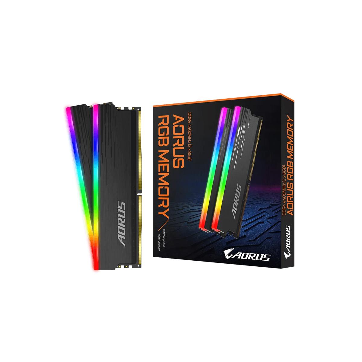 MEMORIA DIMM DDR4 GIGABYTE (GP-ARS16G44) AORUS 16GB (2X8GB) 4400MHZ, GRIS, RGB - GP-ARS16G44
