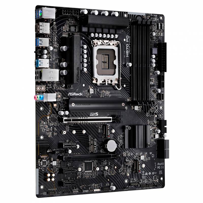 MB ASROCK H670 PG RIPTIDE DDR4 1700 ATX H670 PG RIPTIDE - Código: H670 PG RIPTIDE | Compra en Guadalajara