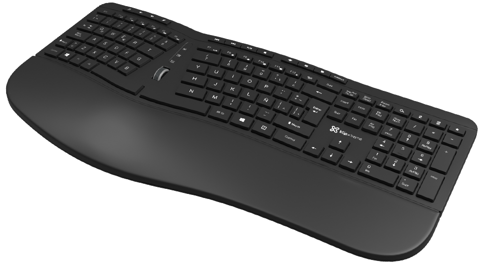 Teclado ergonimico inalambrico premium Klip Xtreme Trascend Wireless KBK-530S KBK-530S - Código: KBK-530S | Compra en Guadalajara