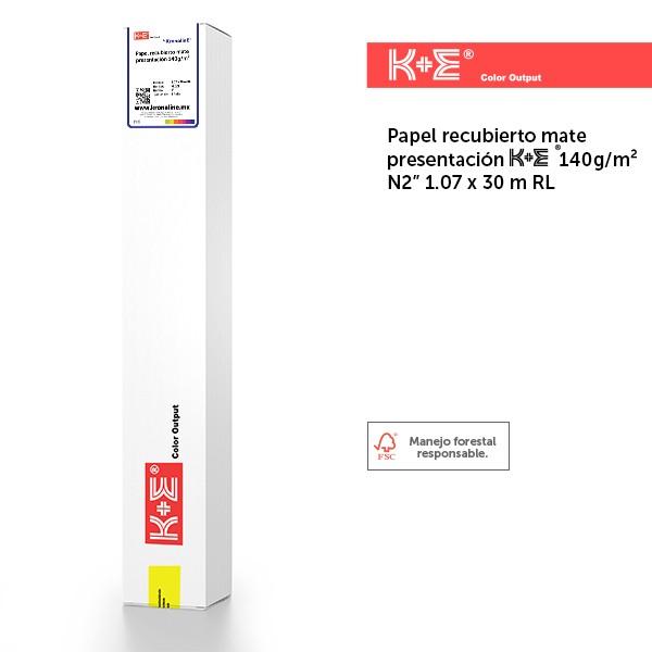 PAPEL RECUBIERTO MATE PRESENTACIÓN KE 140g/m² N2 107 x 30 m RL - Código: KE021 | Compra en Guadalajara
