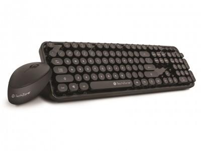 Teclado Y Mouse Óptico Inalámbrico TECHZONE TZ19COMB01-INA Kit Nifty TechZone Combo Inalámbrico Con Conexión USB Mouse 1600 DPIs Teclado Con 104 Teclas Tipo QWERTY 1 Año De Garantía. - Código: TZ19COMB01-INA | Compra en Guadalajara