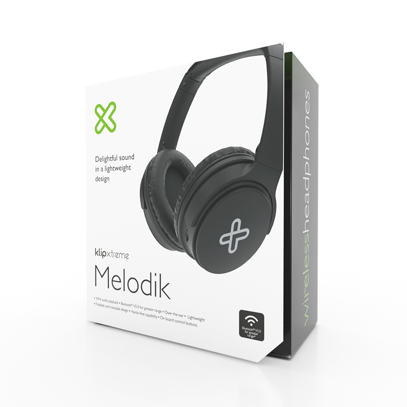 Klip Xtreme - KWH-050BK - Headphones - Para Home audio / Para Portable electronics - Wireless - 10hr - Black - Código: KWH-050BK | Compra en Guadalajara