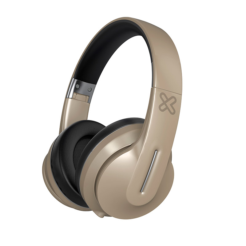 Klip Xtreme Funk KWH-150 - Auriculares con diadema con micro - en oreja - Bluetooth - inalámbrico cableado - conector de 35 mm - oro - Código: KWH-150GD | Compra en Guadalajara