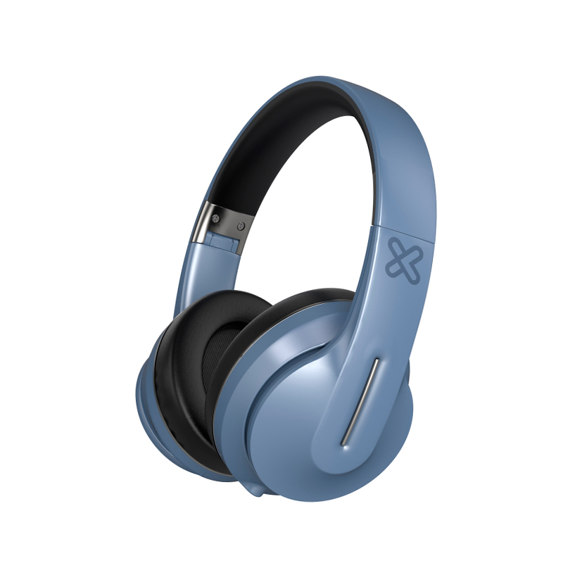 Klip Xtreme Funk KWH-150 - Auriculares con diadema con micro - en oreja - Bluetooth - inalámbrico cableado - conector de 35 mm - azul - Código: KWH-150BL | Compra en Guadalajara