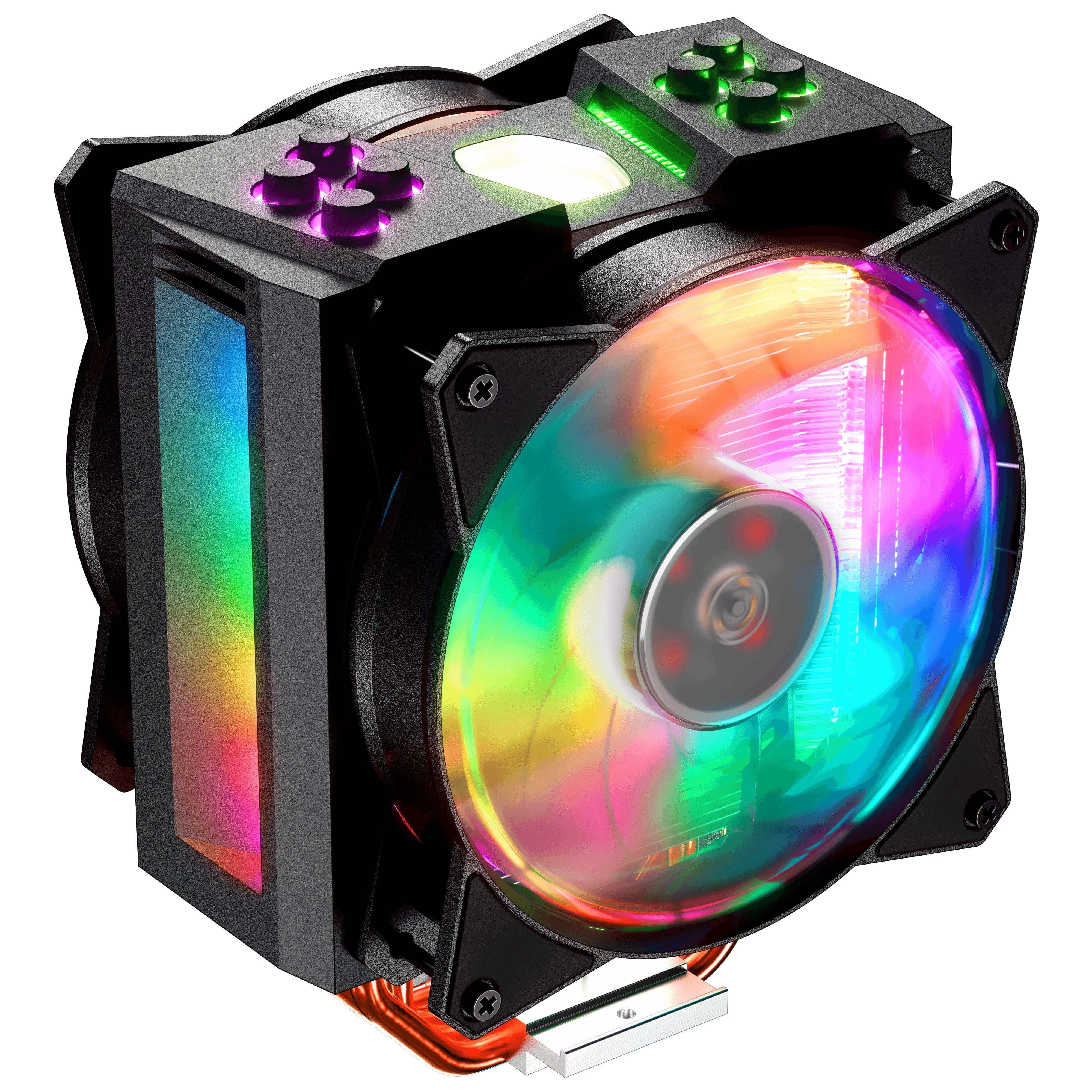 VENTILADOR P/CPU COOLER MASTER MAM-T4PN-218PC-R1 MASTERAIR MA410M RGBLGA1366/AM428 LEDS4 TUBOS - Código: MAM-T4PN-218PC-R1 | Compra en Guadalajara