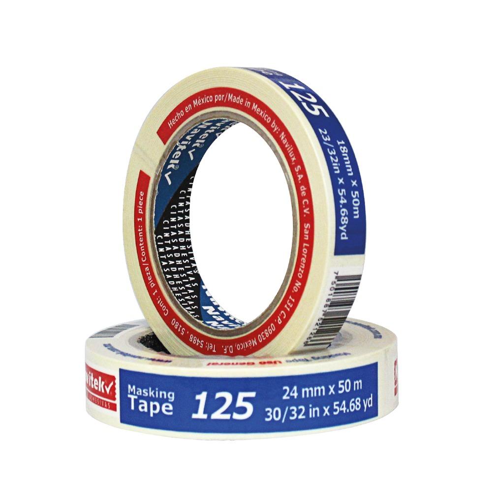 MASKING TAPE MOD 125 Cinta Adhesiva USO GENERAL EMPAQUE AZUL 24X50 mm 81252405000 PZAS/ CAJA 48 Piezas por caja - Código: 8125-24050-00 | Compra en Guadalajara