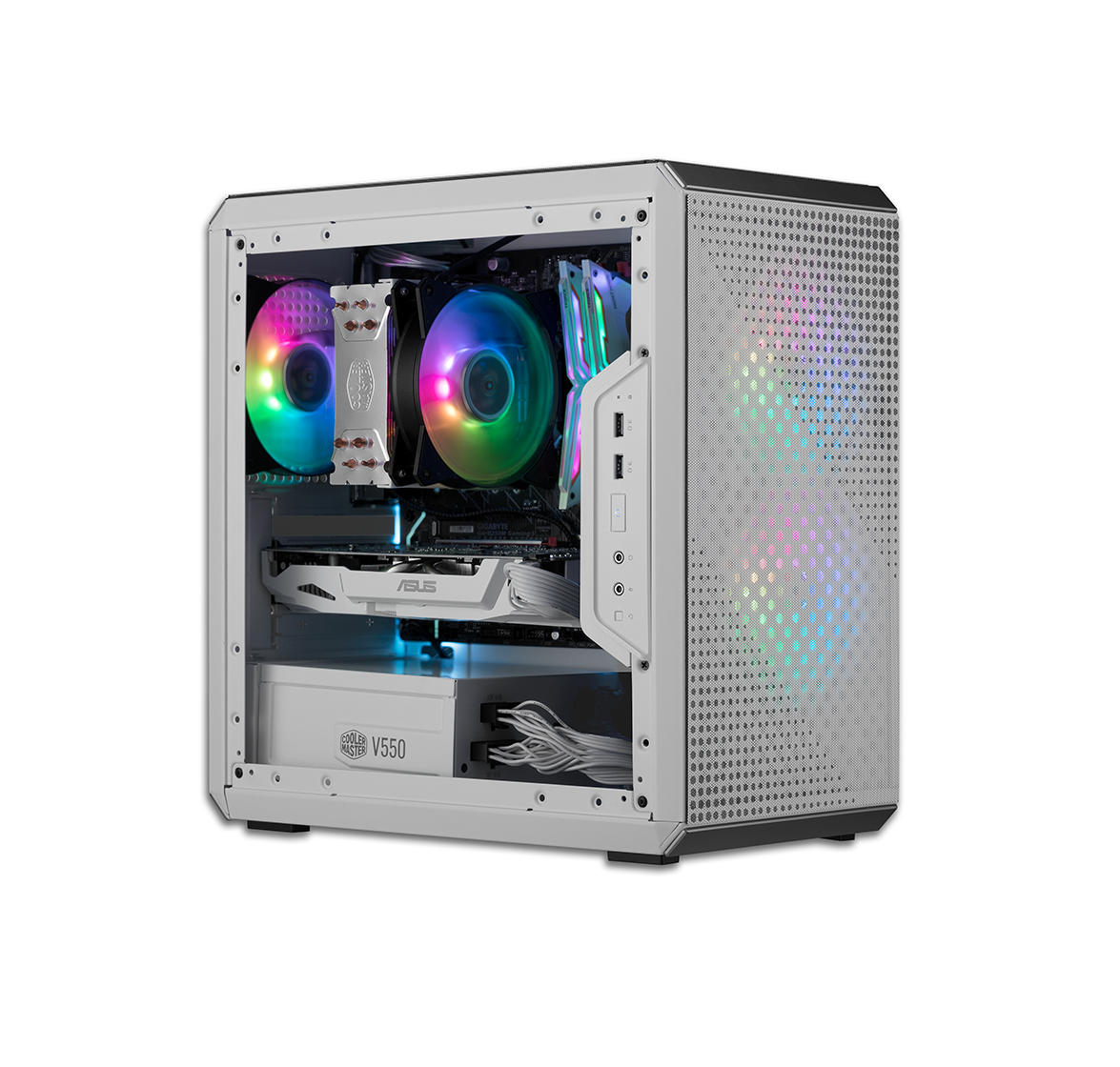 GABINETE COOLER MASTER MCB-Q300L-WANN-S00 MASTERBOX Q300LBLANCOMINI TORRES/FUENTE - Código: MCB-Q300L-WANN-S00 | Compra en Guadalajara