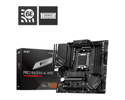 MB MSI PRO B650M-A WiFi DDR5 AM5 MATX PRO B650M-A WIFI DDR5 - Código: PRO B650M-A WIFI DDR5 | Compra en Guadalajara