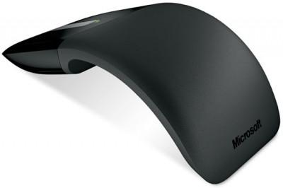 Microsoft Arc Touch Mouse  Ratn  Diestro Y Zurdo  ptico  2 Botones  Inalmbrico  24 Ghz  Receptor Inalmbrico Usb  Negro - RVF-00052