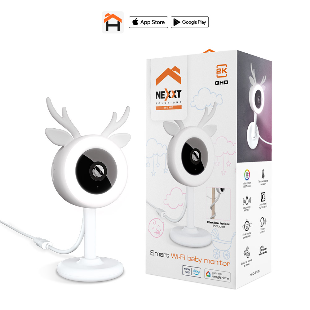 Nexxt Solutions Connectivity - Indoor 2K baby cam - Código: NHC-B100 | Compra en Guadalajara