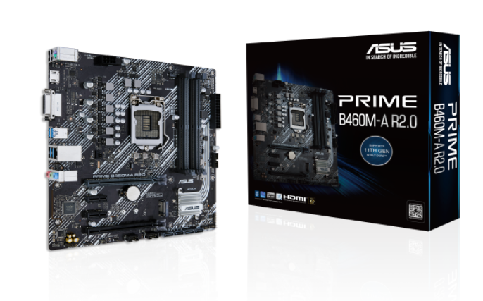 ASUS PRIME B460M-A R2.0 - Placa base - micro ATX - Socket LGA1200 - H470 Chipset - USB 3.2 Gen 1 - Gigabit LAN - Tarjeta gráfica CPU necesaria - HD Audio 8-canales - Código: PRIMEB460M-AR2.0 | Compra en Guadalajara