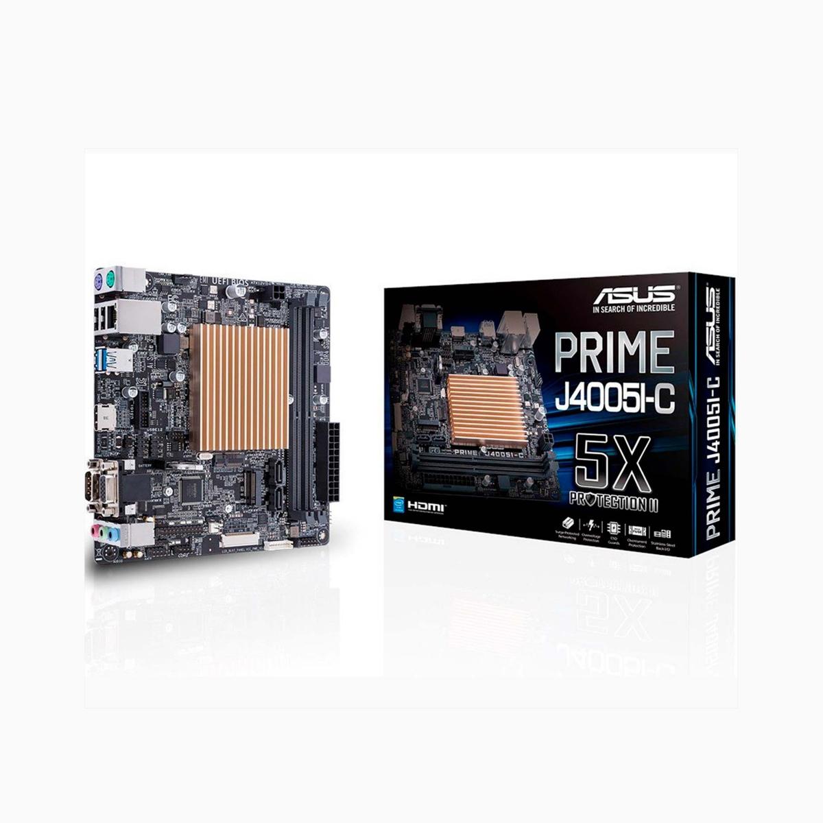 ASUS PRIME J4005I-C - Placa base - Thin mini ITX - Intel Celeron J4005 - USB 3.1 Gen 1 - Gigabit LAN - gráficos en la placa - HD Audio 8-canales - Código: PRIME J4005I-C | Compra en Guadalajara