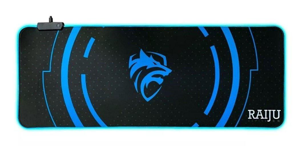 MOUSEPAD GAMING RAIJU BASE REPELENTE DE AGUA USB18M 300X800MM 7COLORES 14CONFIGURACIONES MP 102RGB - Código: MP-102RGB | Compra en Guadalajara
